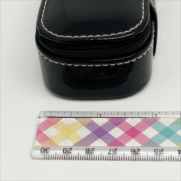 Vintage Mary Kay Black Patent Leather Lipstick Case with Mirror - Picture 7 of 8